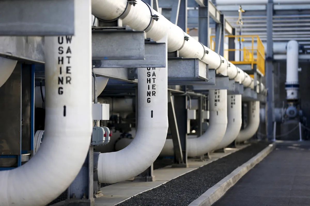 The Carlsbad desalination plant is one of four desalination plants providing drinking water in California. Photo by Earnie Grafton, Reuters